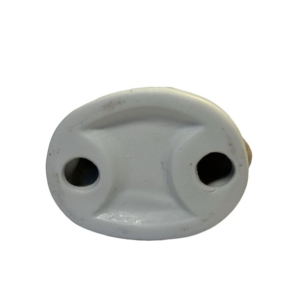 Vintage Porcelain Figurine – Boy with Umbrella & Basket – Blue Jacket & Hat - Picture 4 of 4